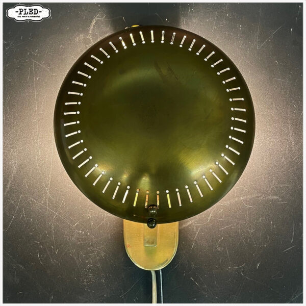Messing wandlamp, jaren '50 - Afbeelding 4