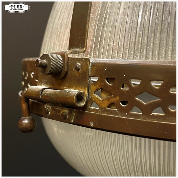 Prachtige Holophane hanglamp – Frankrijk, circa 1920 - Afbeelding 12