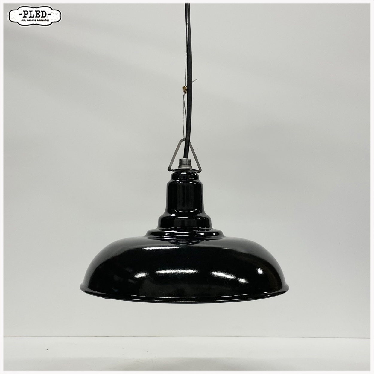 Zwart geëmailleerde hanglamp - Afbeelding 5