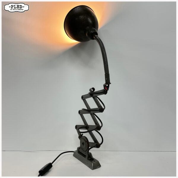 Oude industriële schaarlamp van Instala, Tsjechië - Afbeelding 8