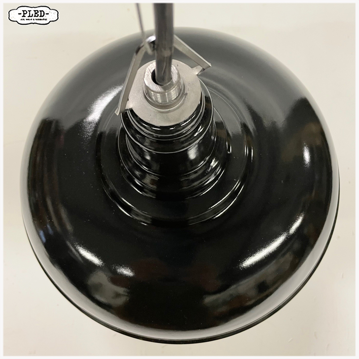 Zwart geëmailleerde hanglamp - Afbeelding 10