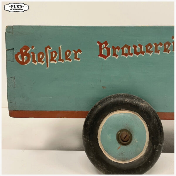 Oude houten speelgoed vrachtwagen, Bierbrouwerij - Afbeelding 7