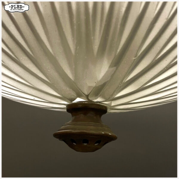 Prachtige Holophane hanglamp – Frankrijk, circa 1920 - Afbeelding 9