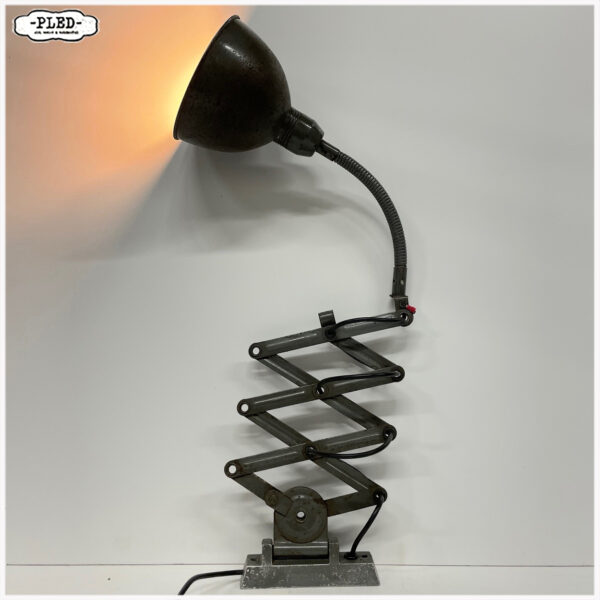 Oude industriële schaarlamp van Instala, Tsjechië - Afbeelding 6