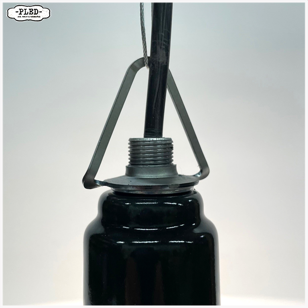 Zwart geëmailleerde hanglamp - Afbeelding 9