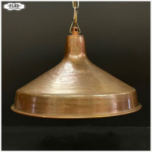 Vintage Deense hanglamp van gehamerd koper, door J.J. Hammer & Krone (33 cm)