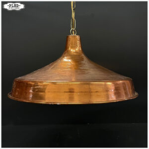 Vintage Deense hanglamp van gehamerd koper, door J.J. Hammer & Krone (43 cm)