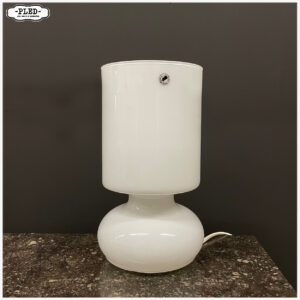 Wit glazen tafellamp, Ikea jaren '90