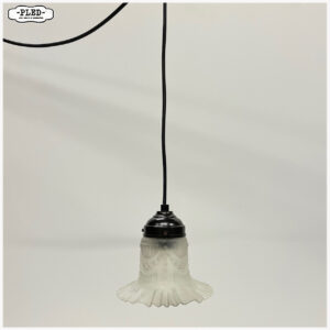 Oud glazen art deco hanglampje