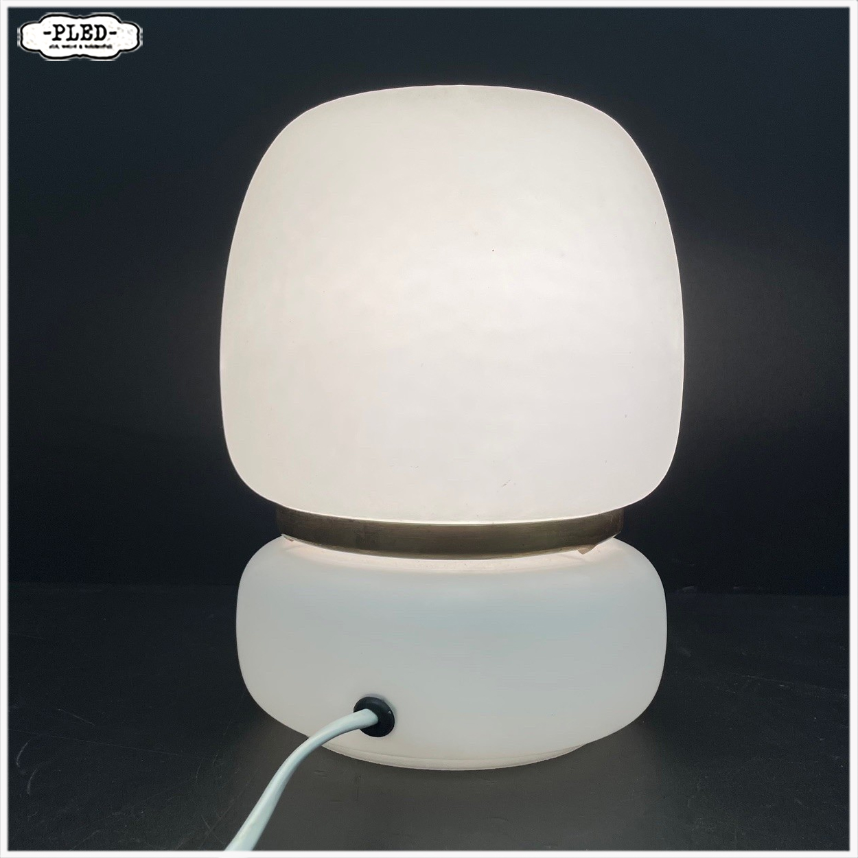 Twee vintage opaline tafellampen / bedlampen - Afbeelding 10