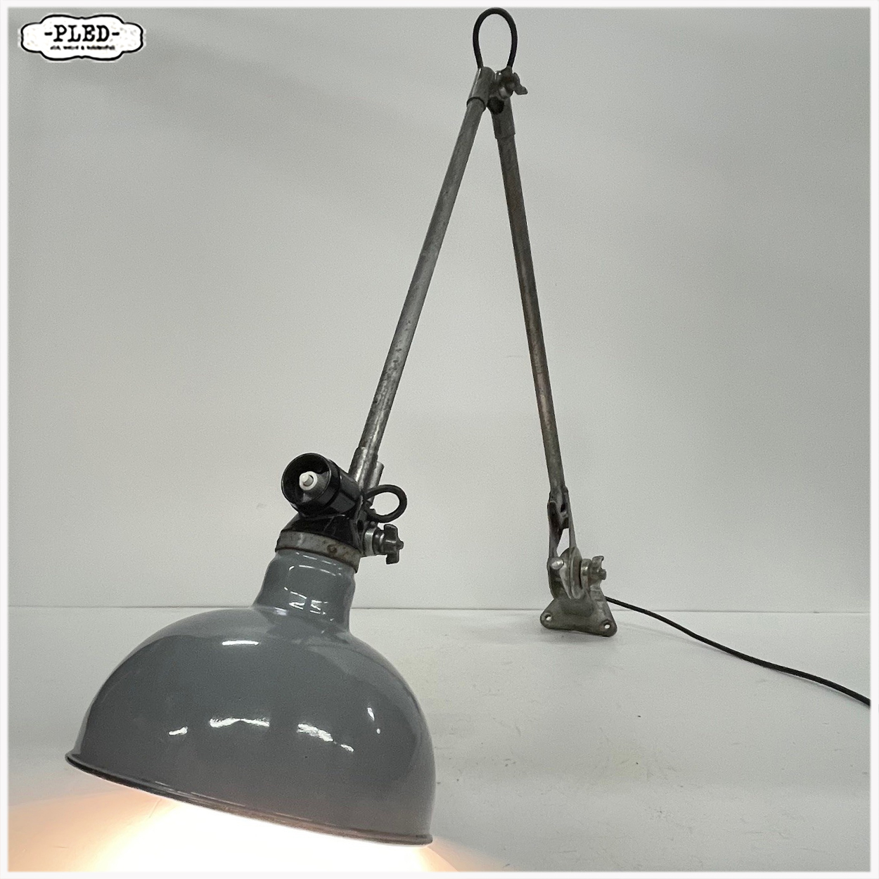 Oude industriële lamp van Ernst Rademacher - Afbeelding 9