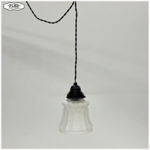 Oud, frosted glass, art deco hanglampje
