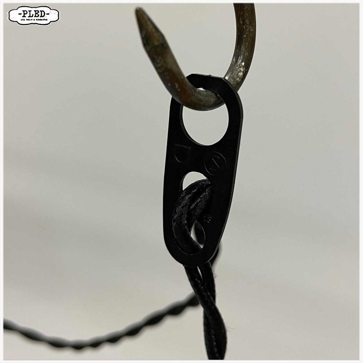 Oud, frosted glass, art deco hanglampje - Afbeelding 9