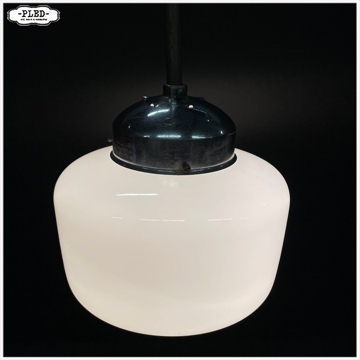 Vintage opaline pendellamp van Napako, Tsjechoslowakije - Afbeelding 4