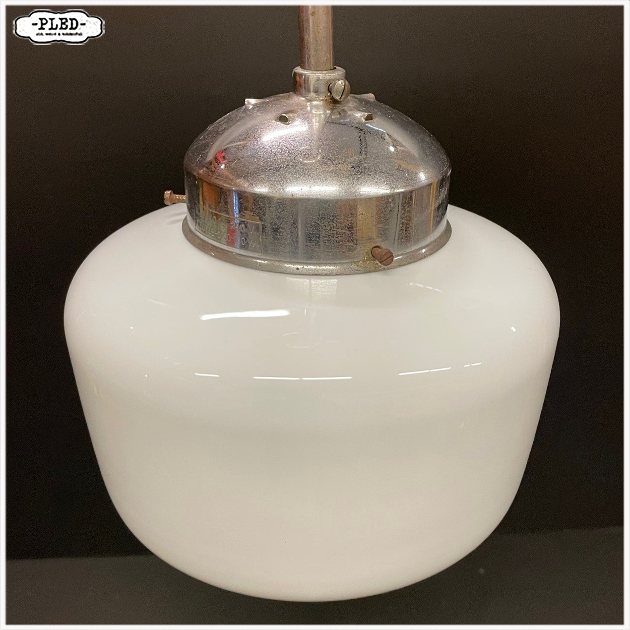 Vintage opaline pendellamp van Napako, Tsjechoslowakije - Afbeelding 5