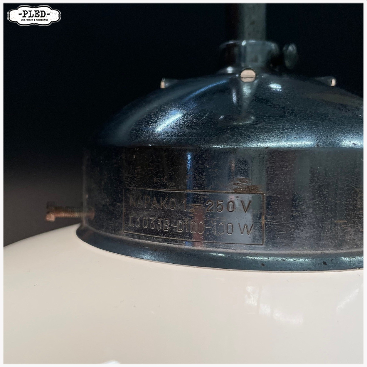 Vintage opaline pendellamp van Napako, Tsjechoslowakije - Afbeelding 6