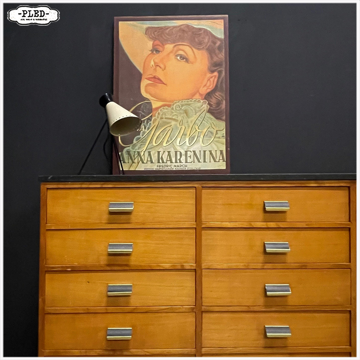 Vintage ladekast met Belgisch hardstenen blad - Afbeelding 6