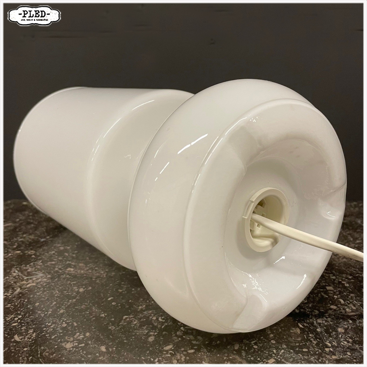 Wit glazen tafellamp, Ikea jaren '90 - Afbeelding 5