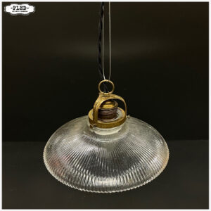 Oude glazen hanglamp, Holophane stijl