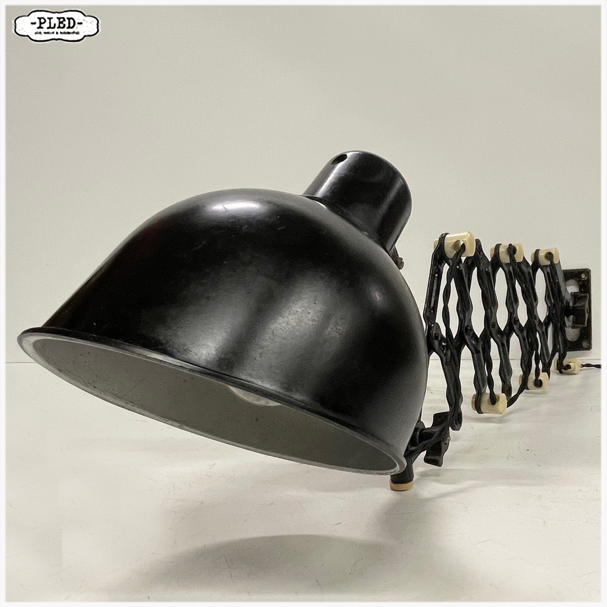 Industriele schaarlamp van REIF, Dresden, DDR