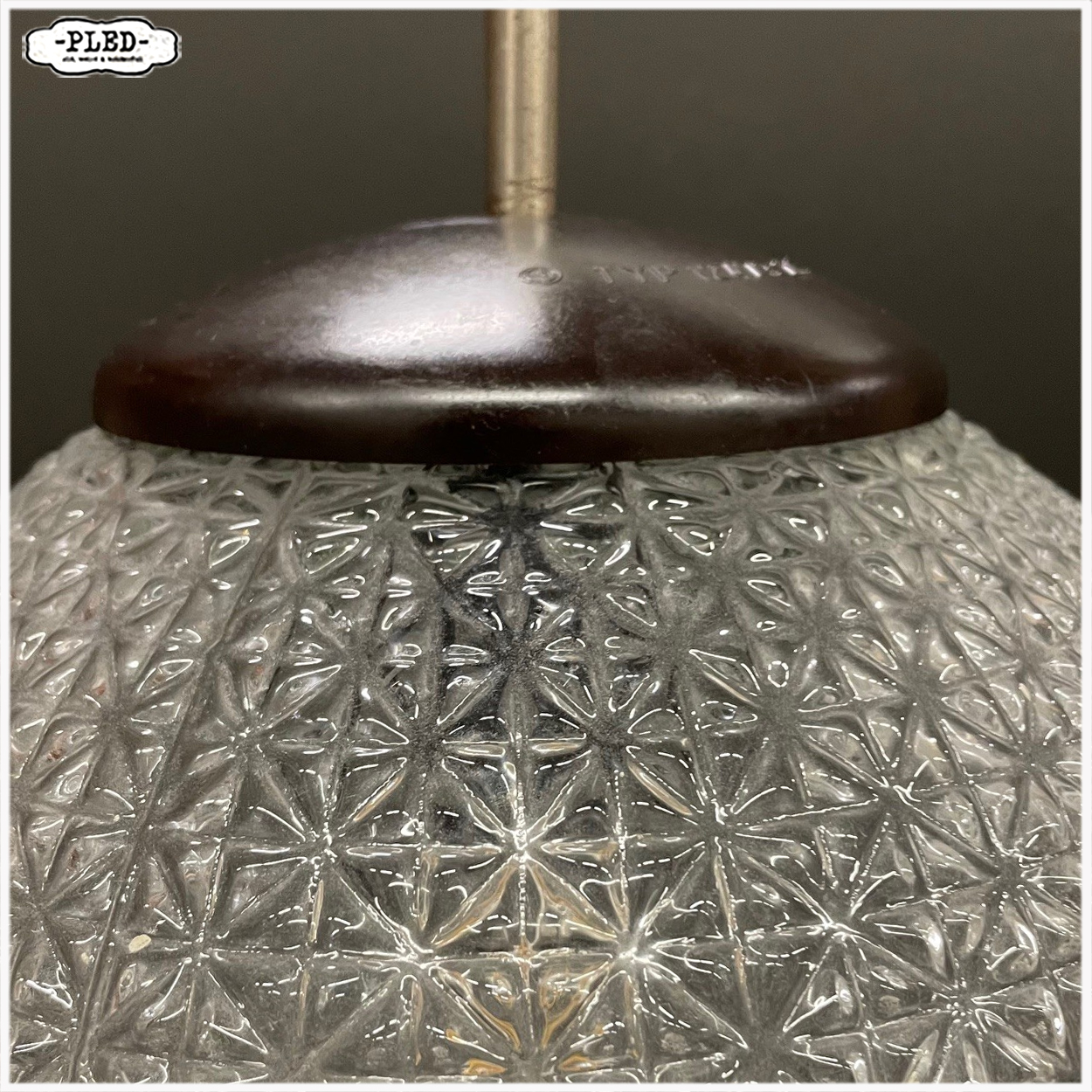 Sfeervolle glazen bolhanglamp uit Tsjechoslowakije (jaren 60–70) - Afbeelding 11