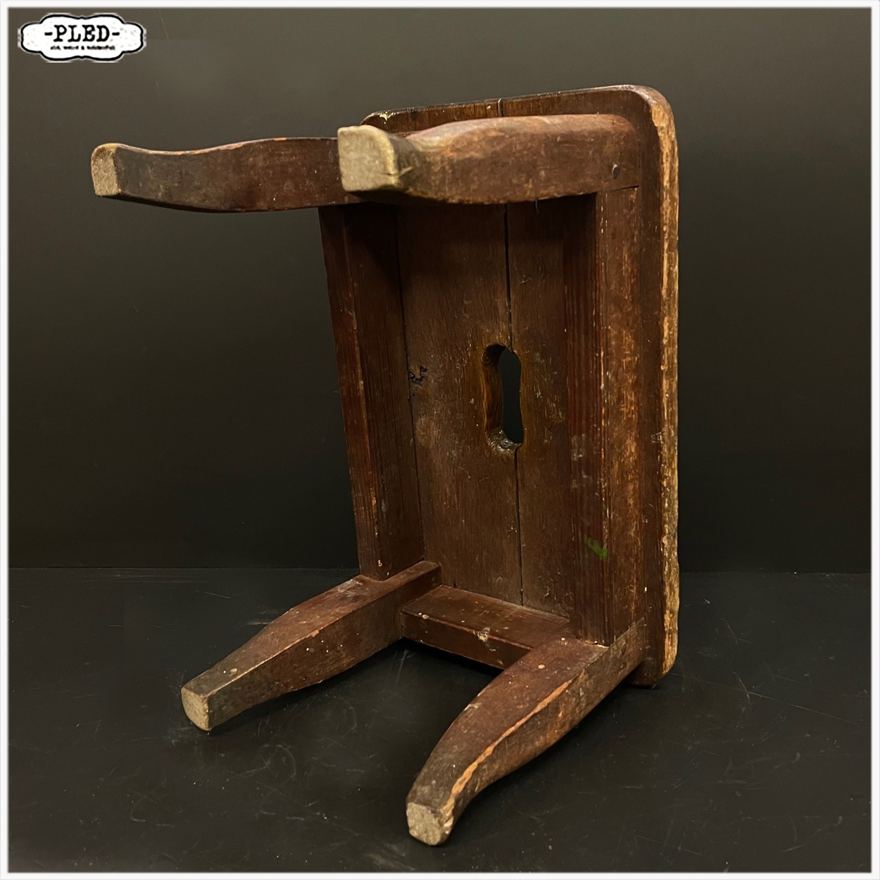 Antiek, Duits voetenbankje - Afbeelding 10