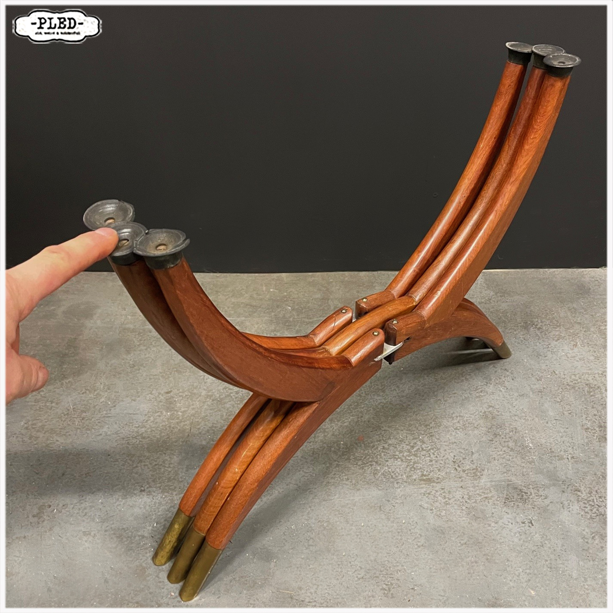 Italiaanse Mid-century 'Spinnenpoot' salontafel met marmeren blad - Afbeelding 8