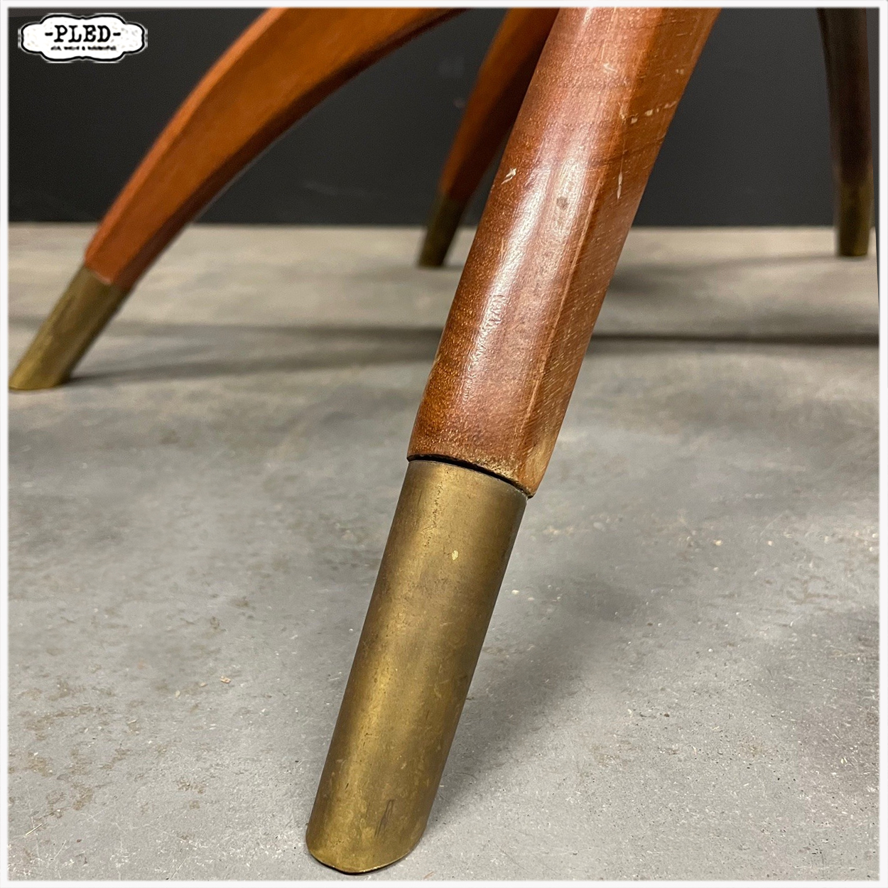 Italiaanse Mid-century 'Spinnenpoot' salontafel met marmeren blad - Afbeelding 9