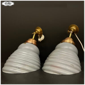Unieke, vooroorlogse spiegelglas wandlampen, DRGM