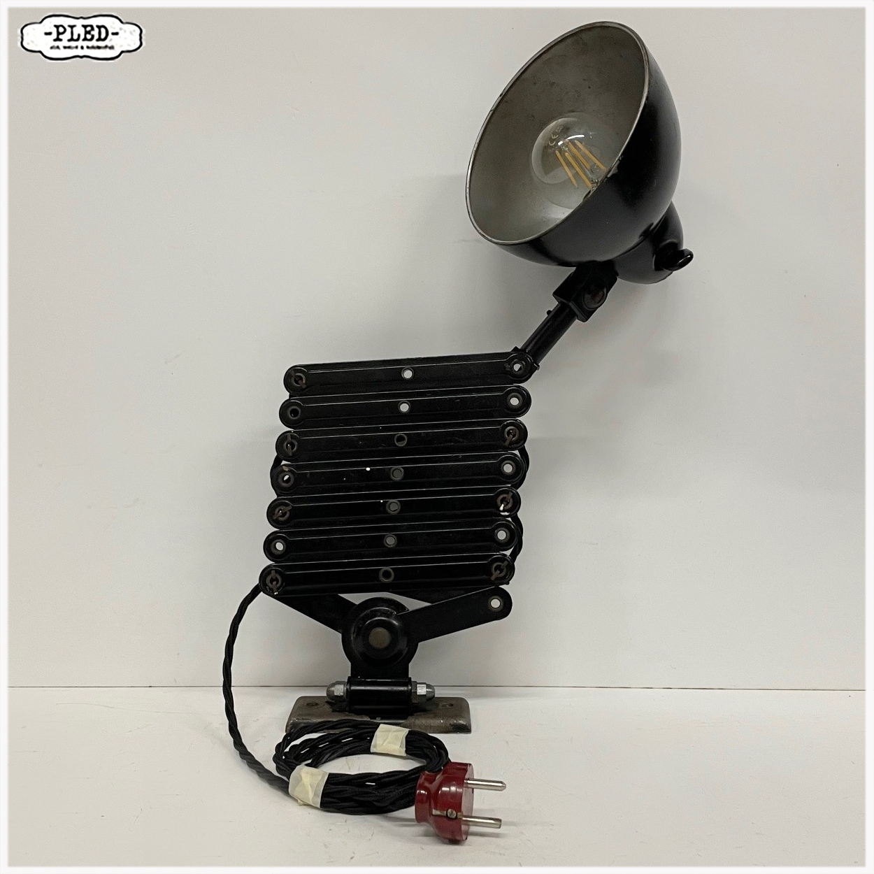 Oude, vooroorlogse schaarlamp van Böhme und Hennen, Bauhaus - Afbeelding 6