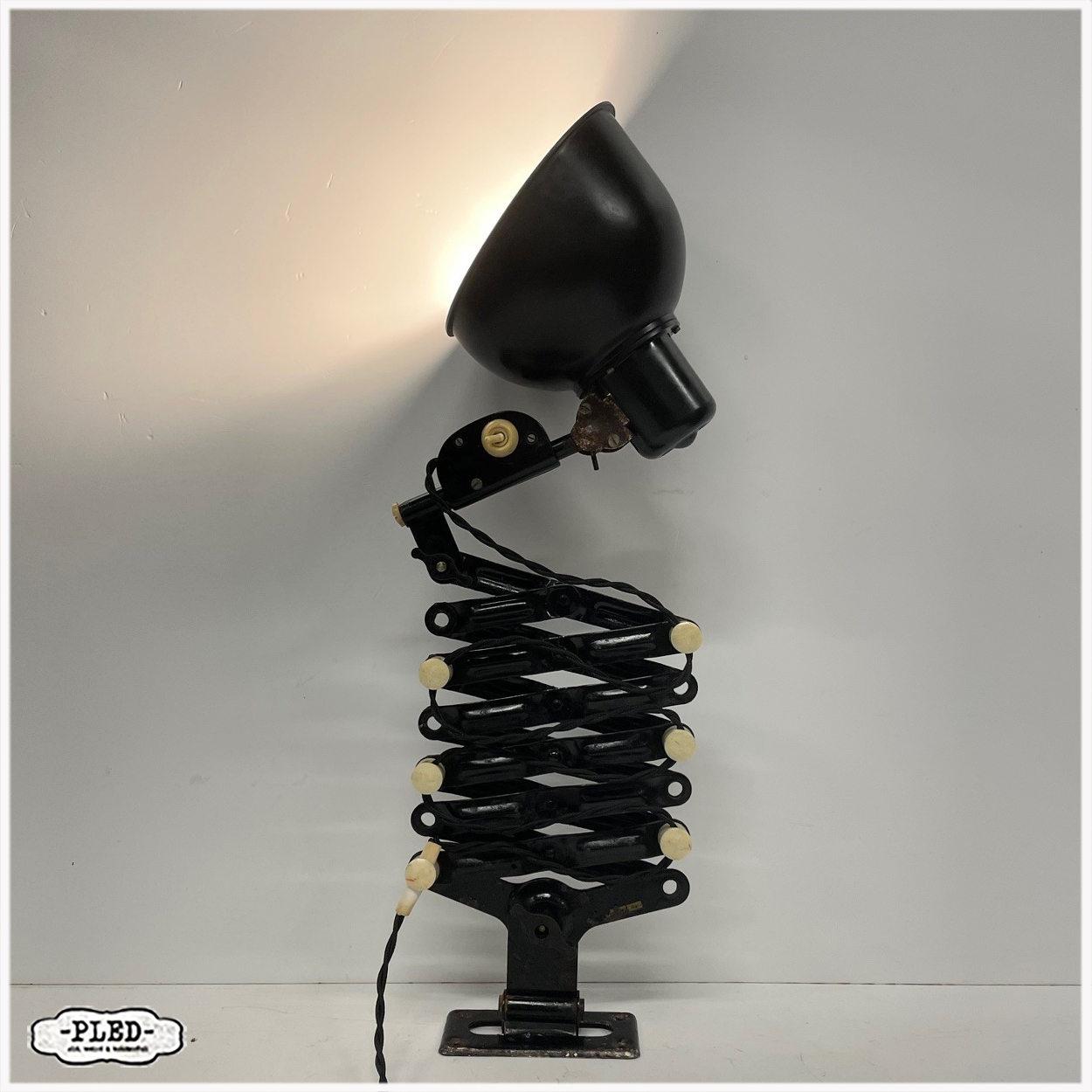 Industriele schaarlamp van REIF, Dresden, DDR - Afbeelding 7