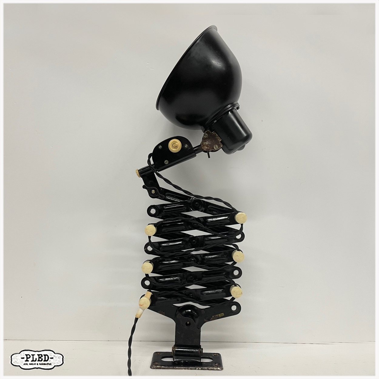 Industriele schaarlamp van REIF, Dresden, DDR - Afbeelding 6