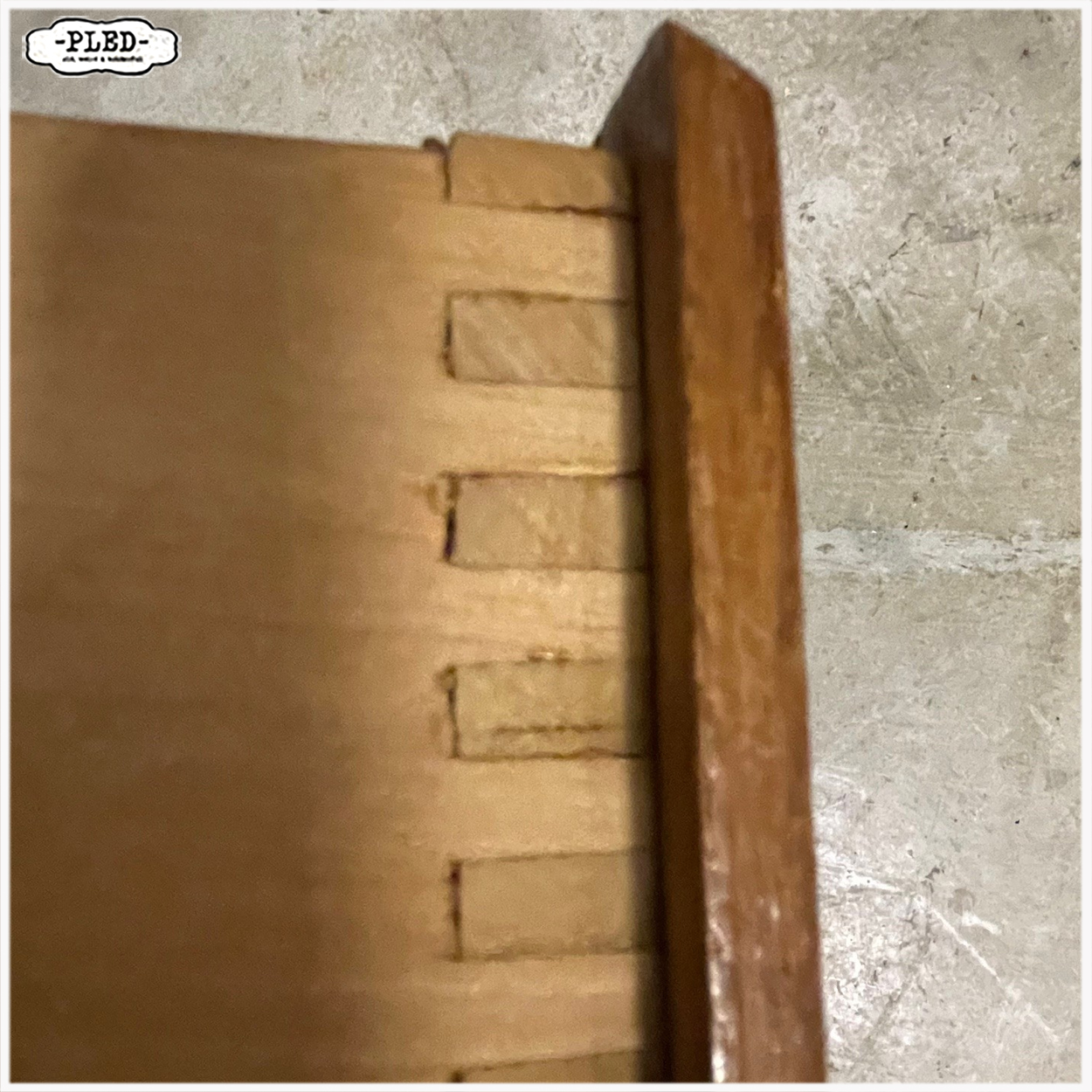 Oude eikenhouten apothekerskast met hardstenen blad - Afbeelding 17