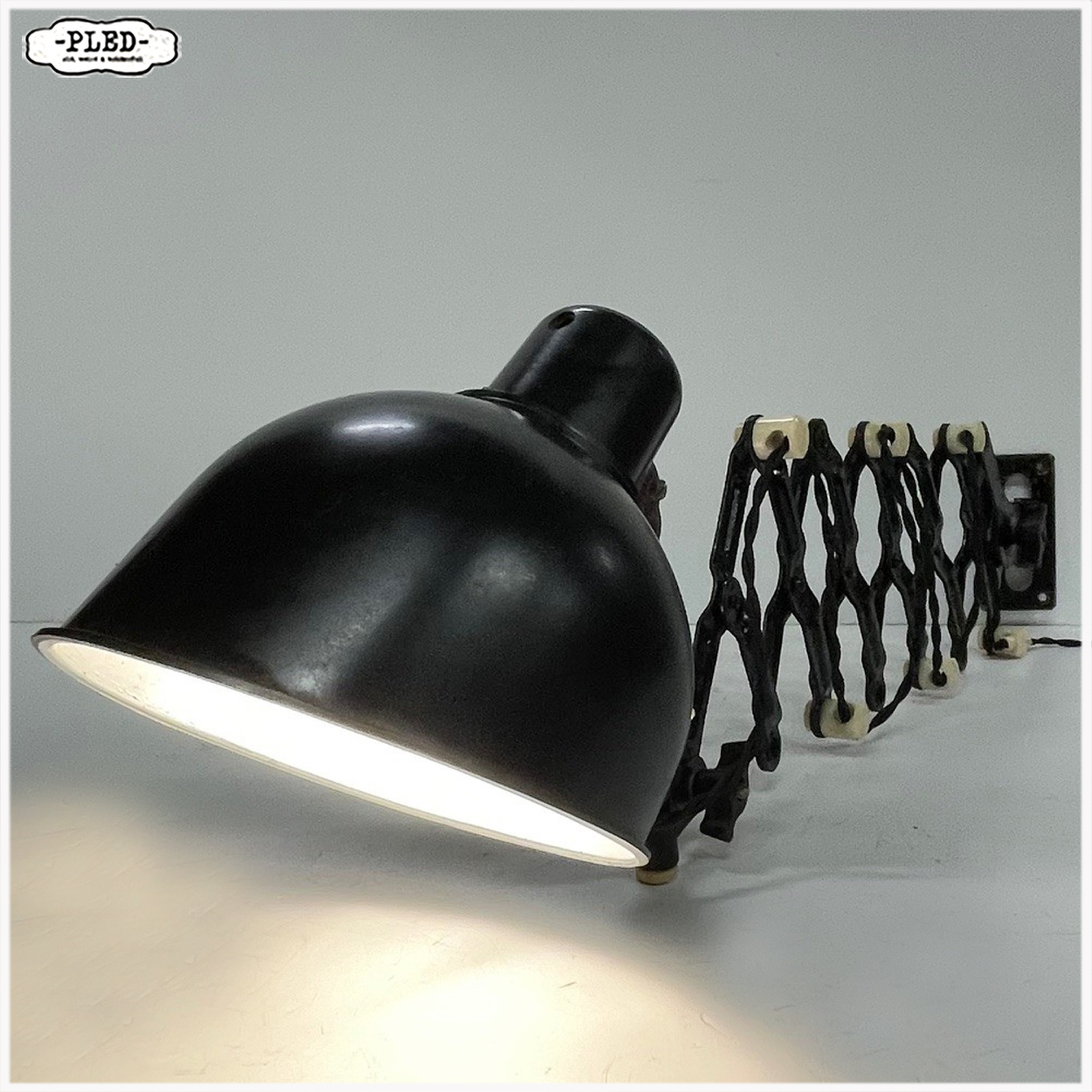 Industriele schaarlamp van REIF, Dresden, DDR - Afbeelding 2