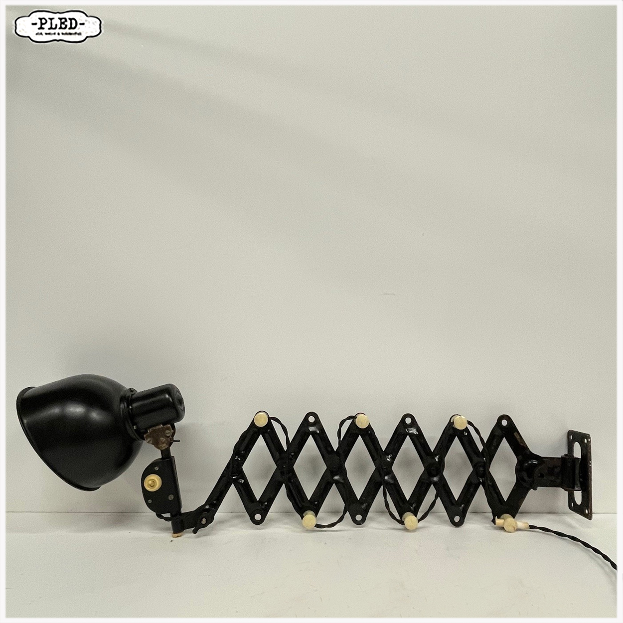 Industriele schaarlamp van REIF, Dresden, DDR - Afbeelding 5