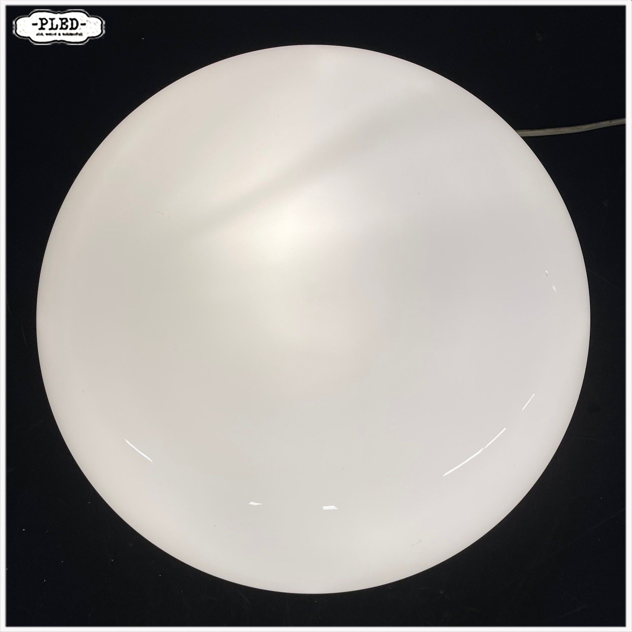 Stijlvolle opaalglazen plafonnière uit Tsjechoslowakije (jaren 70) - Afbeelding 6