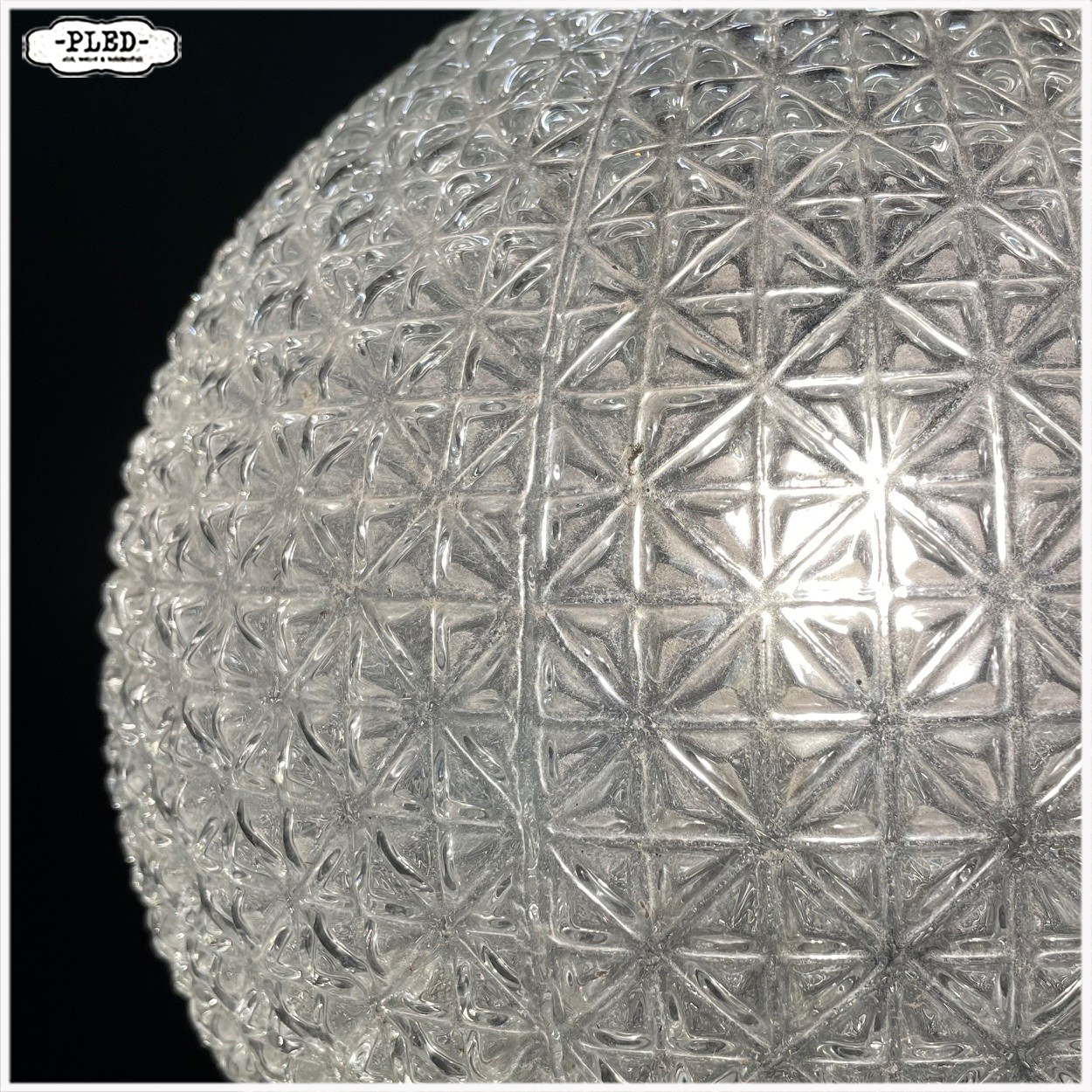 Sfeervolle glazen bolhanglamp uit Tsjechoslowakije (jaren 60–70) - Afbeelding 6