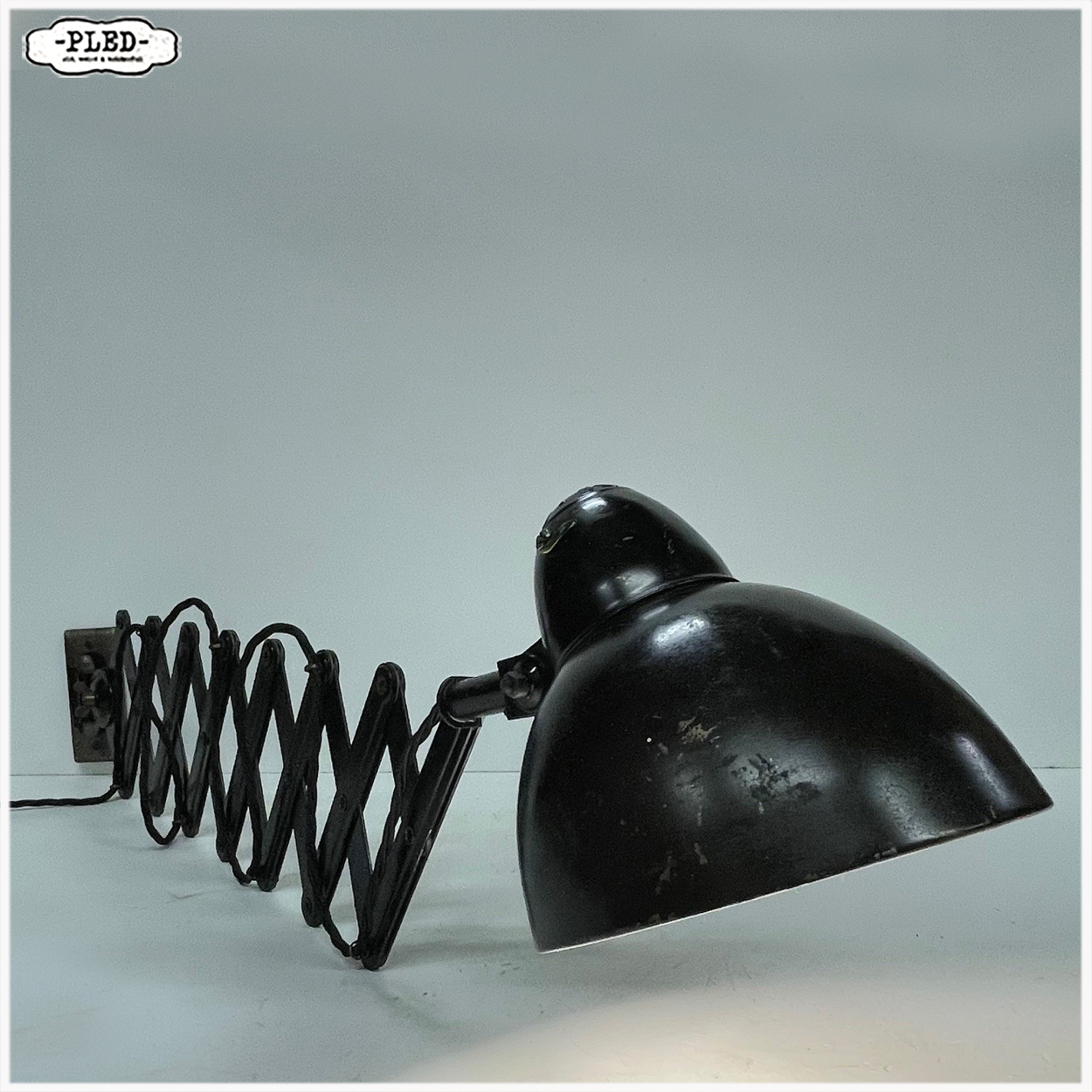 Oude, vooroorlogse schaarlamp van Böhme und Hennen, Bauhaus - Afbeelding 4