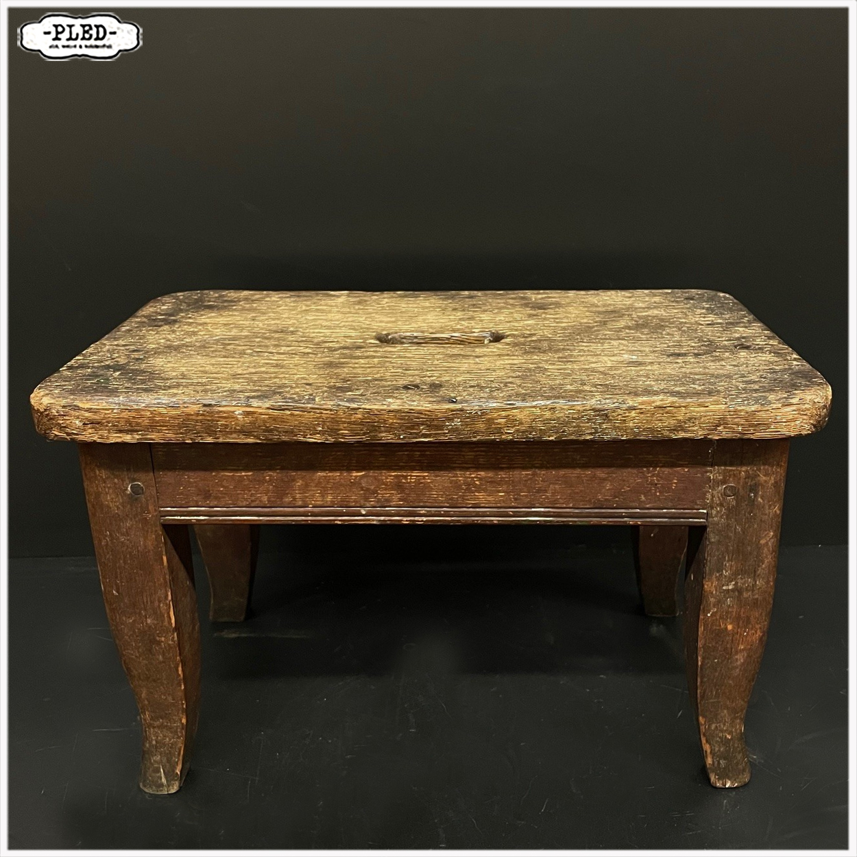 Antiek, Duits voetenbankje - Afbeelding 6