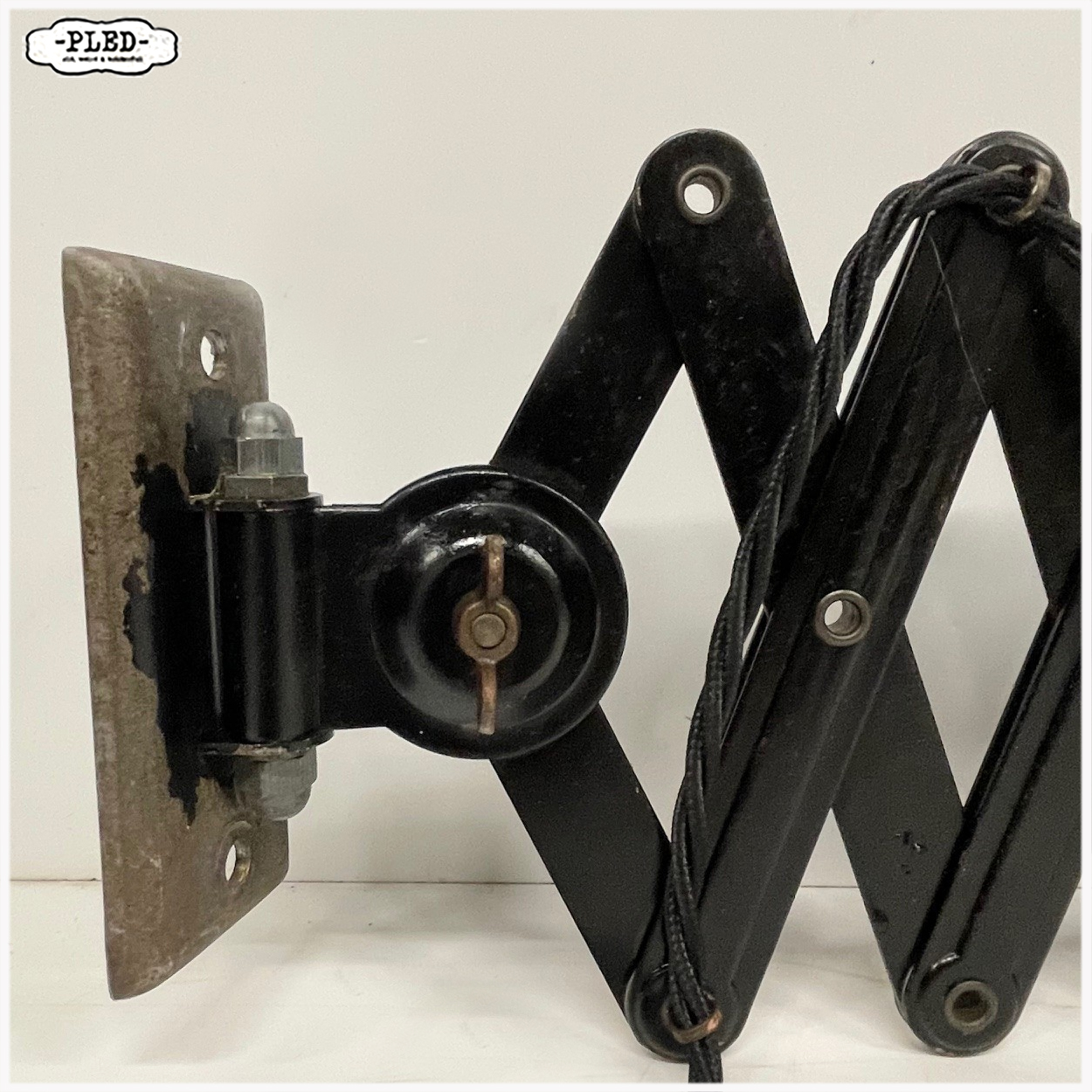 Oude, vooroorlogse schaarlamp van Böhme und Hennen, Bauhaus - Afbeelding 16