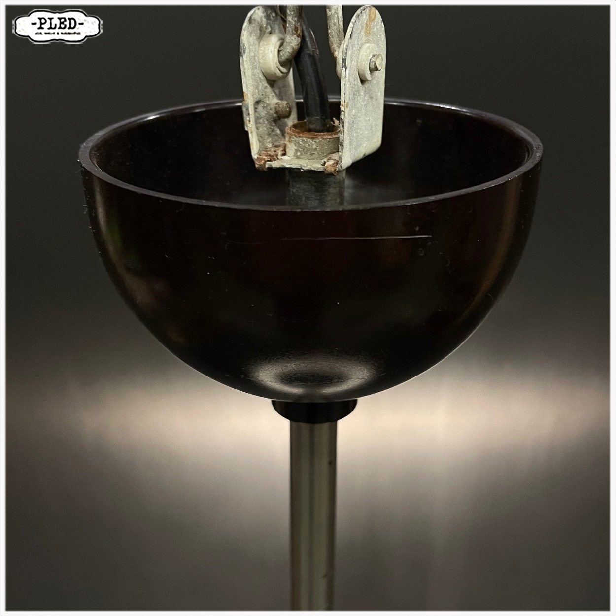 Sfeervolle glazen bolhanglamp uit Tsjechoslowakije (jaren 60–70) - Afbeelding 10