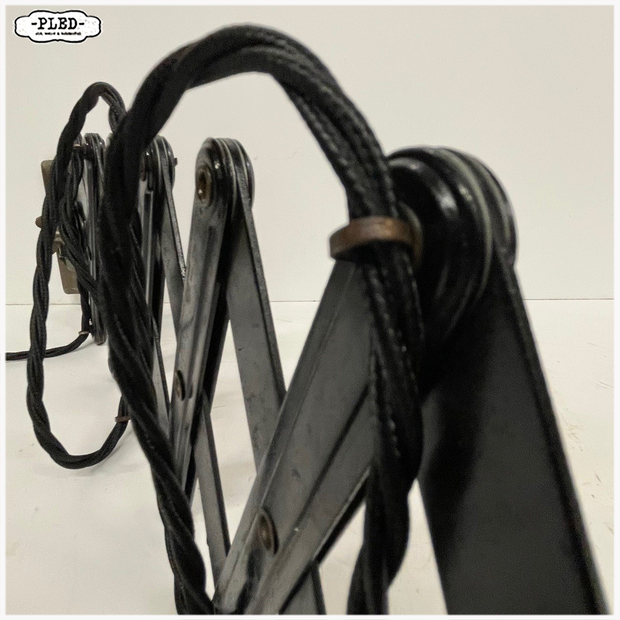 Oude, vooroorlogse schaarlamp van Böhme und Hennen, Bauhaus - Afbeelding 17