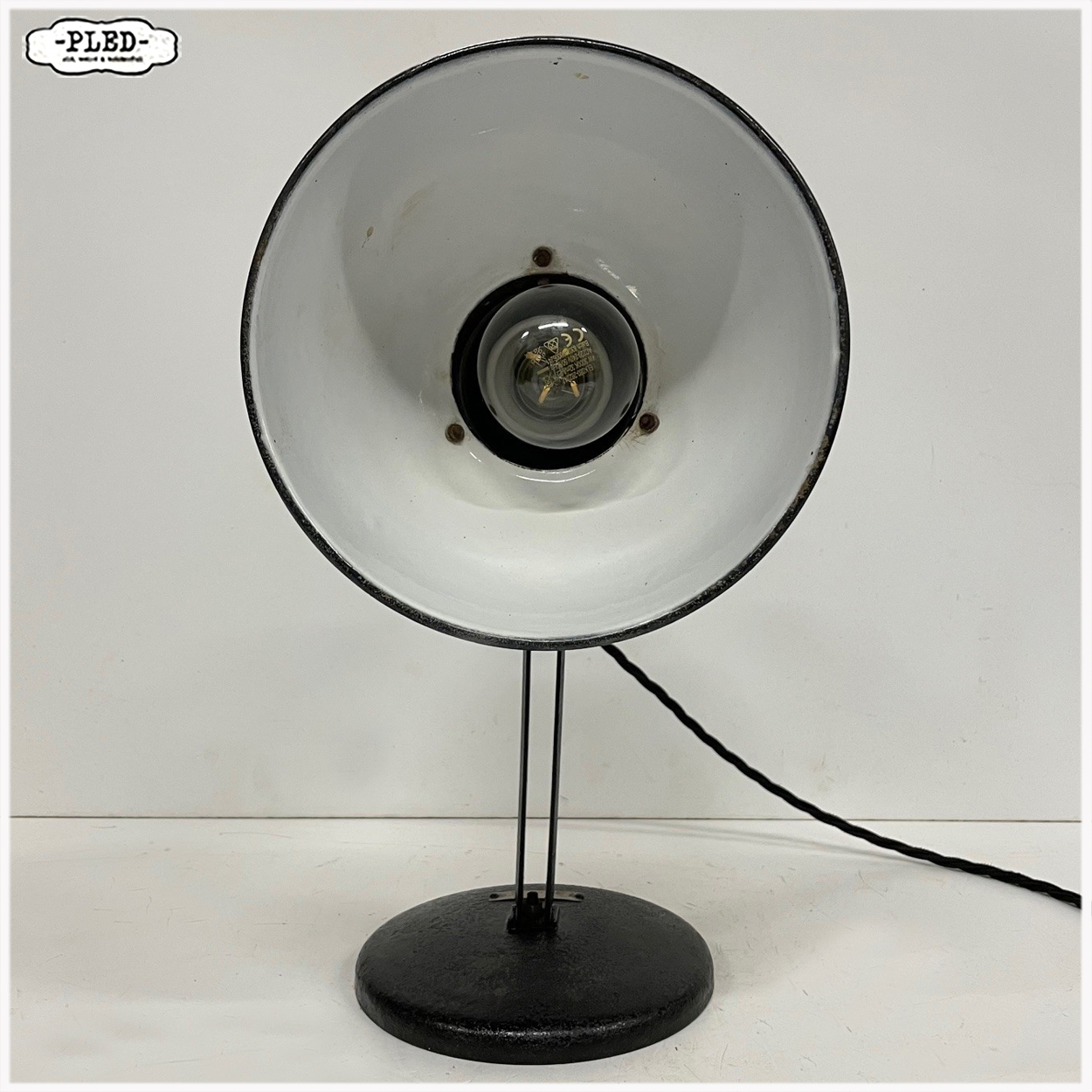 Industriele werkplaatslamp met geëmailleerde kap - Afbeelding 6