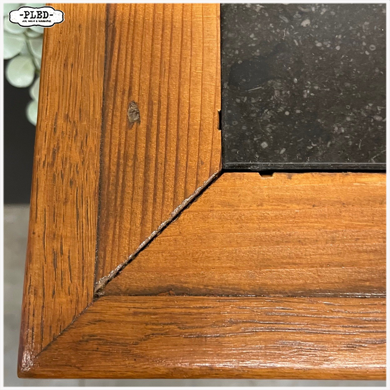 Tweedelige, eikenhouten apothekerskast met hardstenen blad - Afbeelding 12