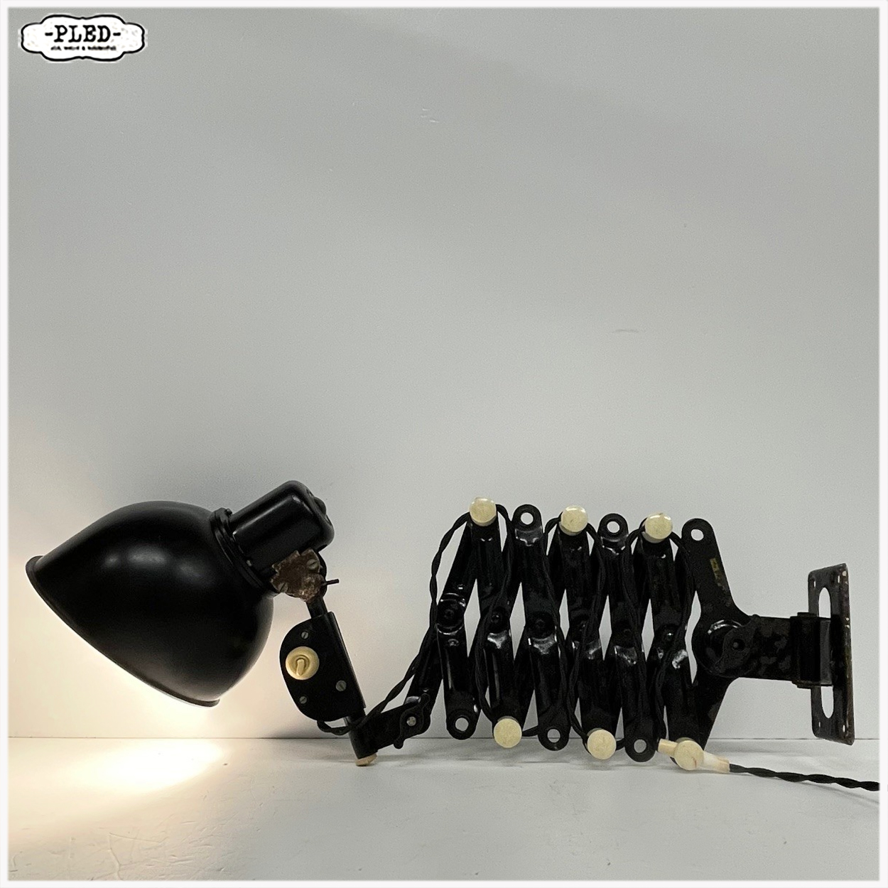 Industriele schaarlamp van REIF, Dresden, DDR - Afbeelding 4