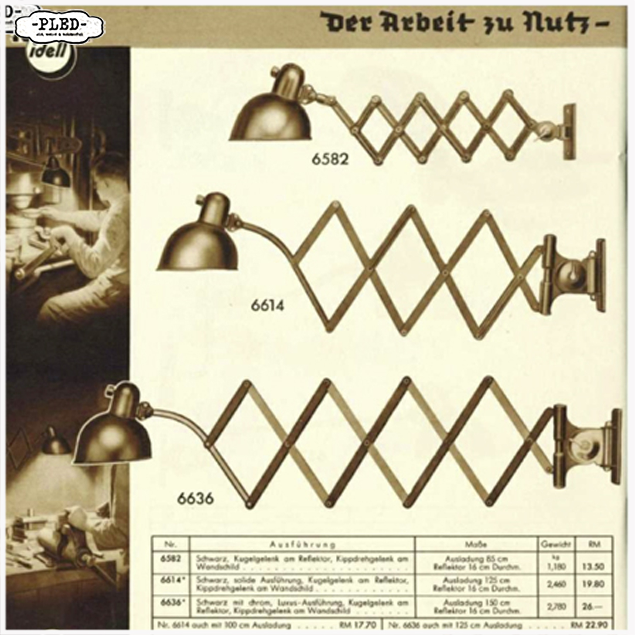 Oude, sleetse, Kaiser iDell schaarlamp, Christian Dell - Afbeelding 18