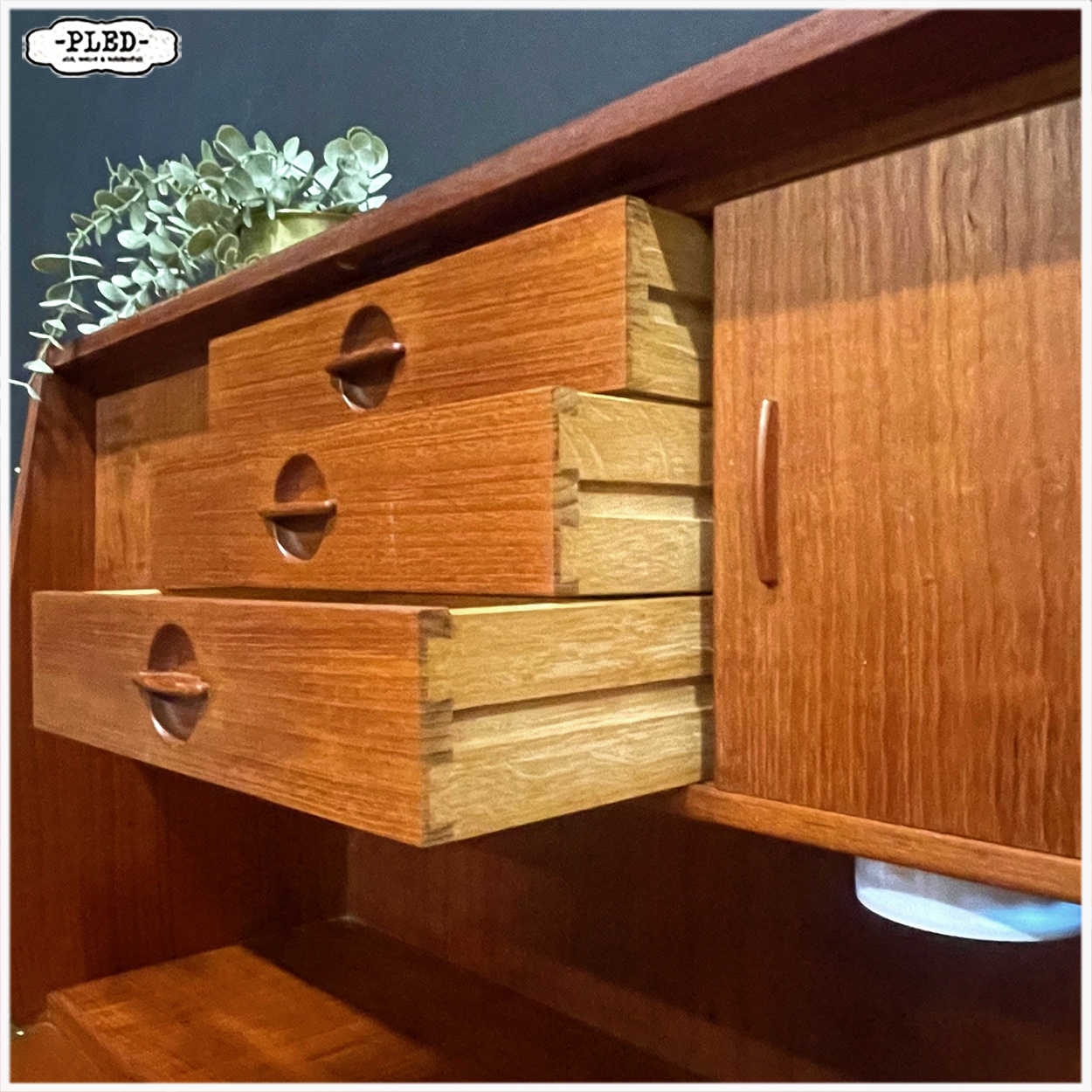 Vintage Deens teak secretaire, 1960s, Poul Volther - Afbeelding 12