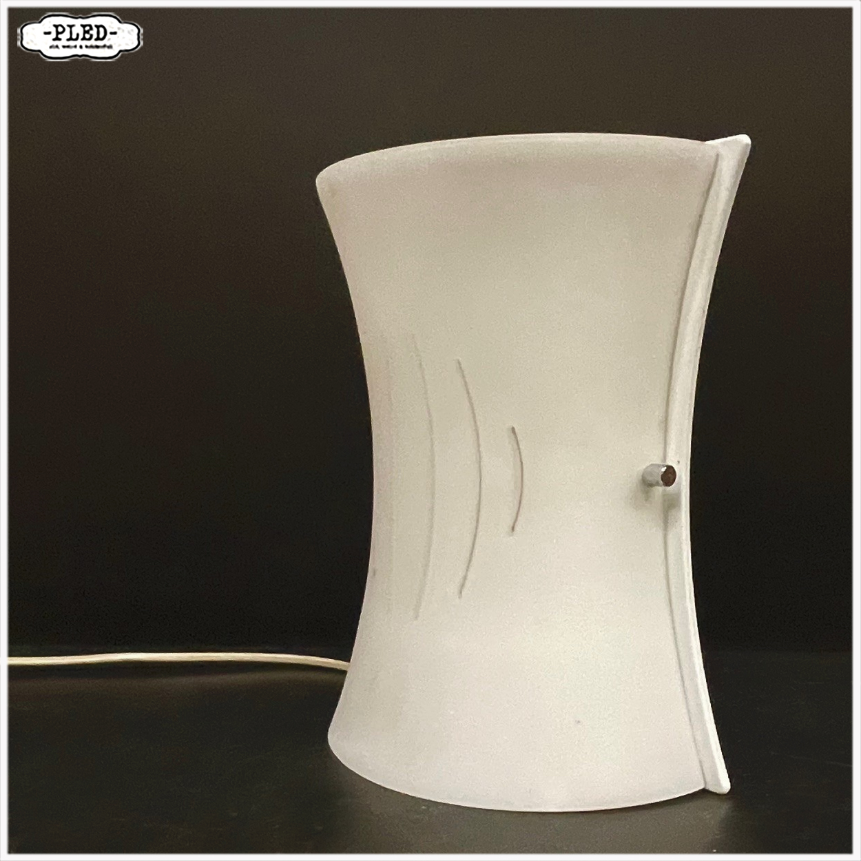 Vintage VeArt Fama wandlamp, geëtst glas, Italië - Afbeelding 3