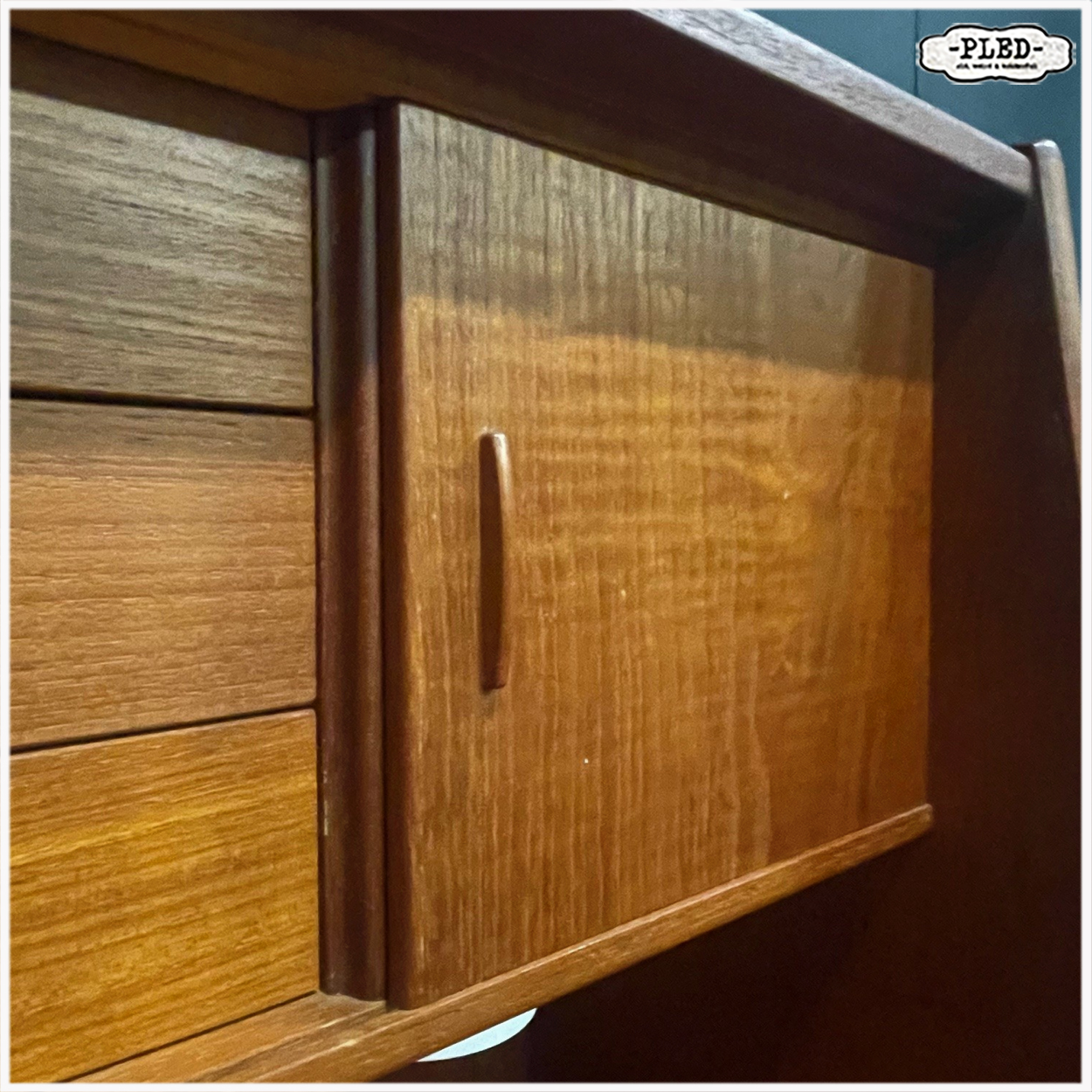 Vintage Deens teak secretaire, 1960s, Poul Volther - Afbeelding 18