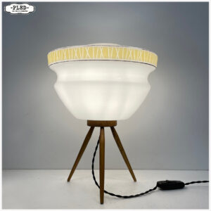 Space Age design opaline tafellamp, ÚLUV, 1960s